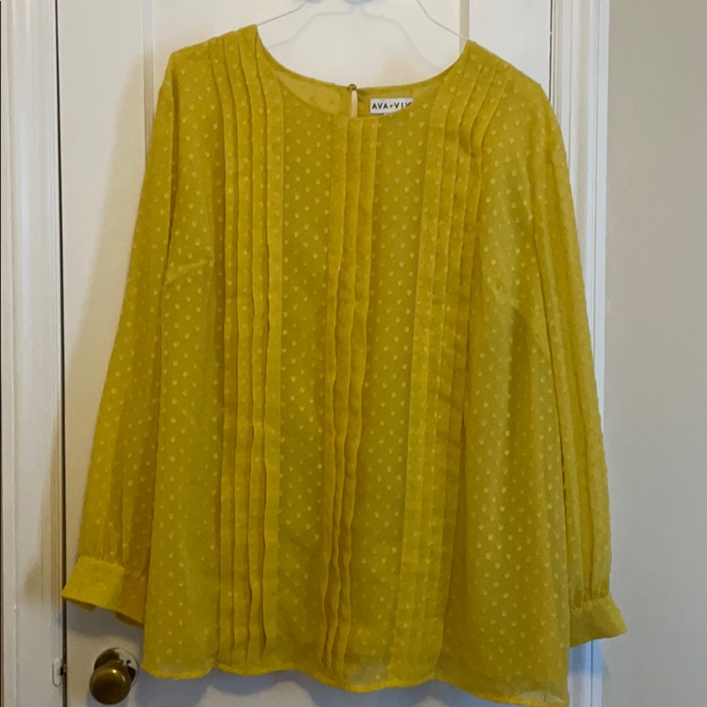 Sunny yellow Ava&Viv long sleeves blouse